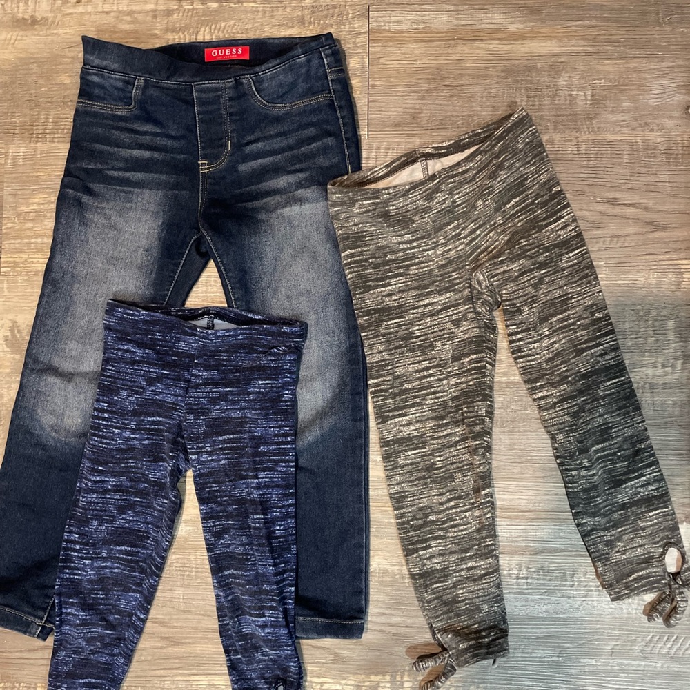 Guess stretchable jeans size6, with free 2x leggings